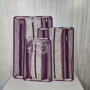 SAMSONITE GARMENT DIVIDER Set (3) For Carry On/Luggage/Suitcase Purple